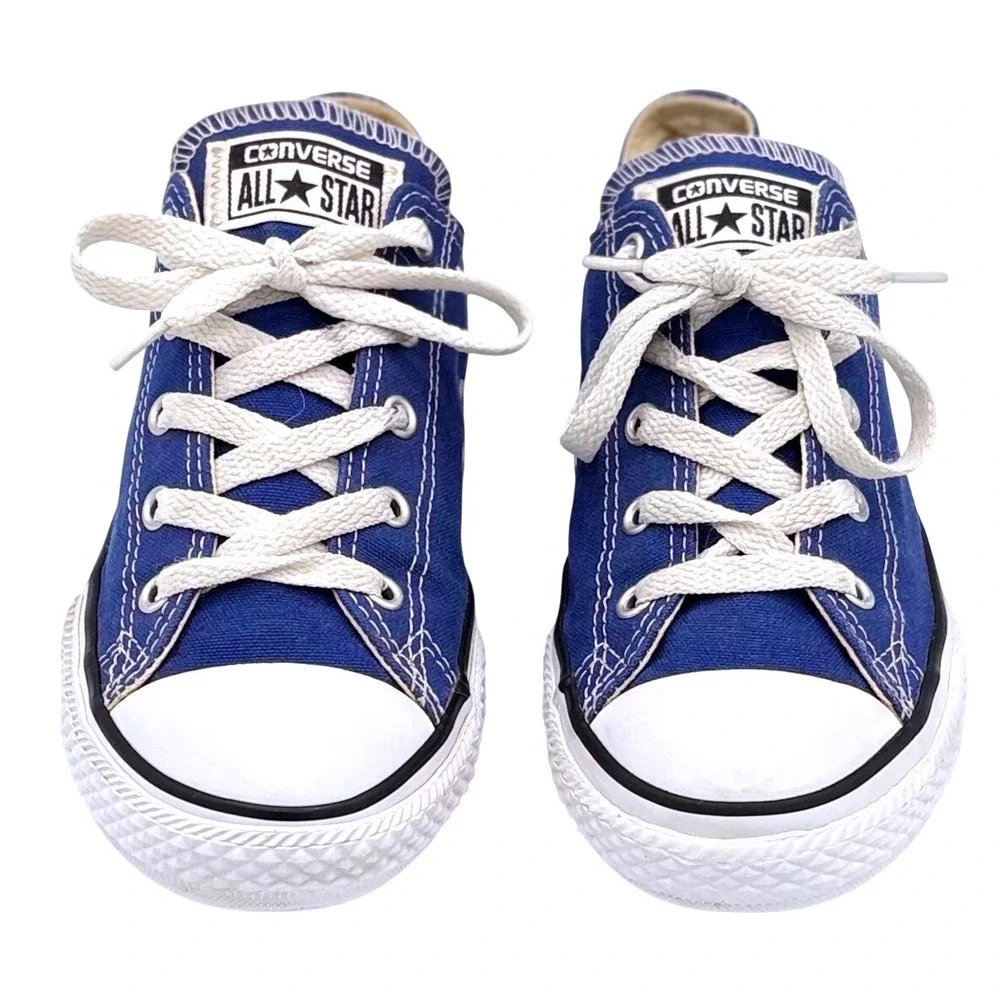 Converse Chuck Taylor All Star Low Top Blue Canvas Youth Shoes 351177F Size‎ 3Y